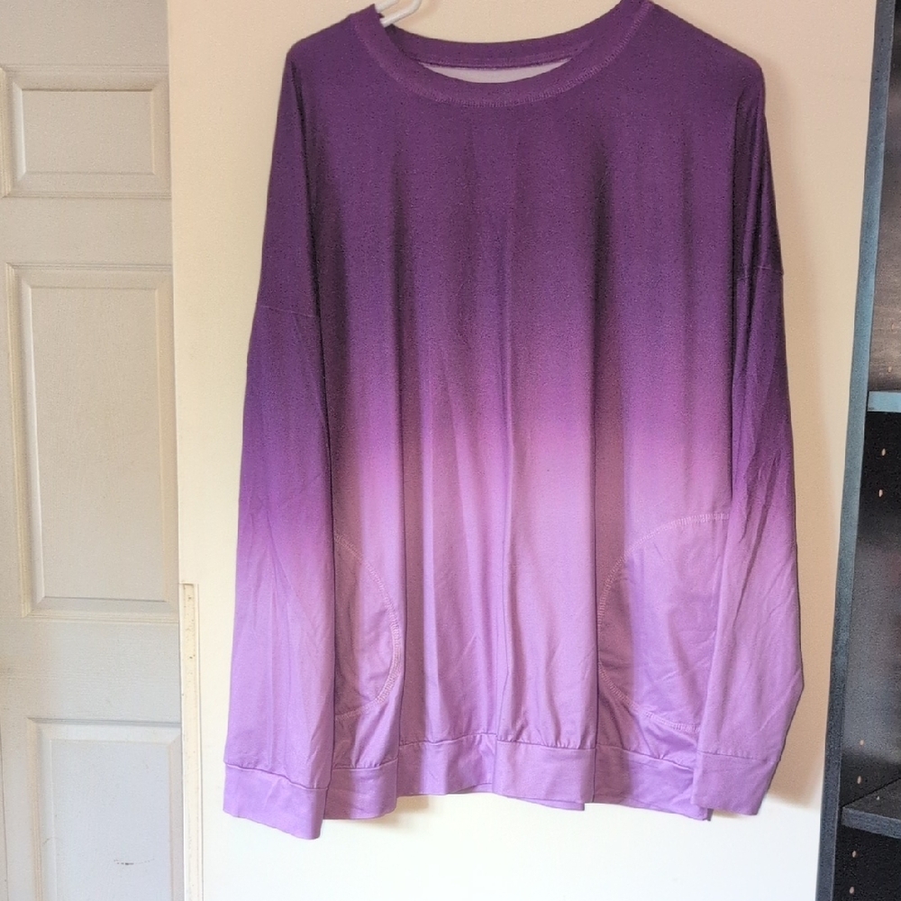 Purple Ombre Long Sleeve Shirt